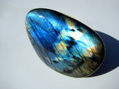 AAA Flash Top Grade Labradorite Pebble, Palm Stone